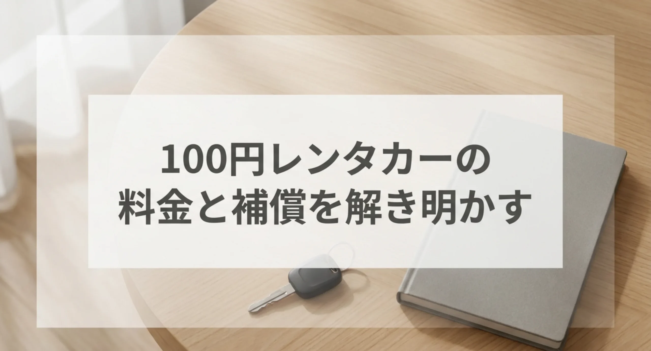 100円レンタカーの料金と補償の中身を公式条件で確かめる記事の表紙スライド