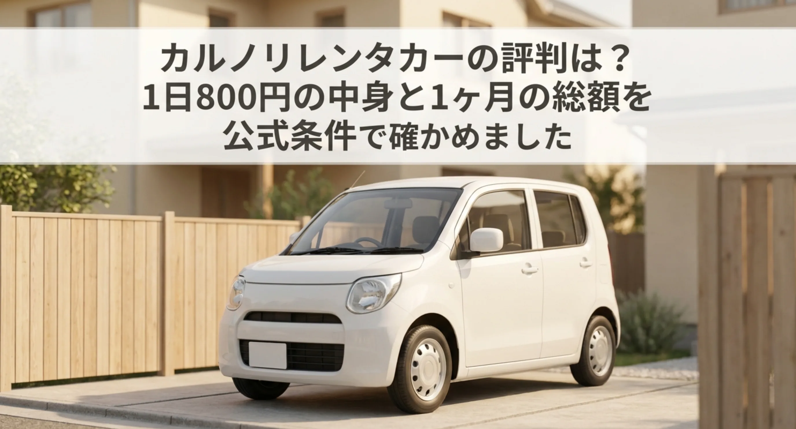 カルノリレンタカーの評判と1ヶ月の総額を公式条件で確かめる記事の表紙スライド