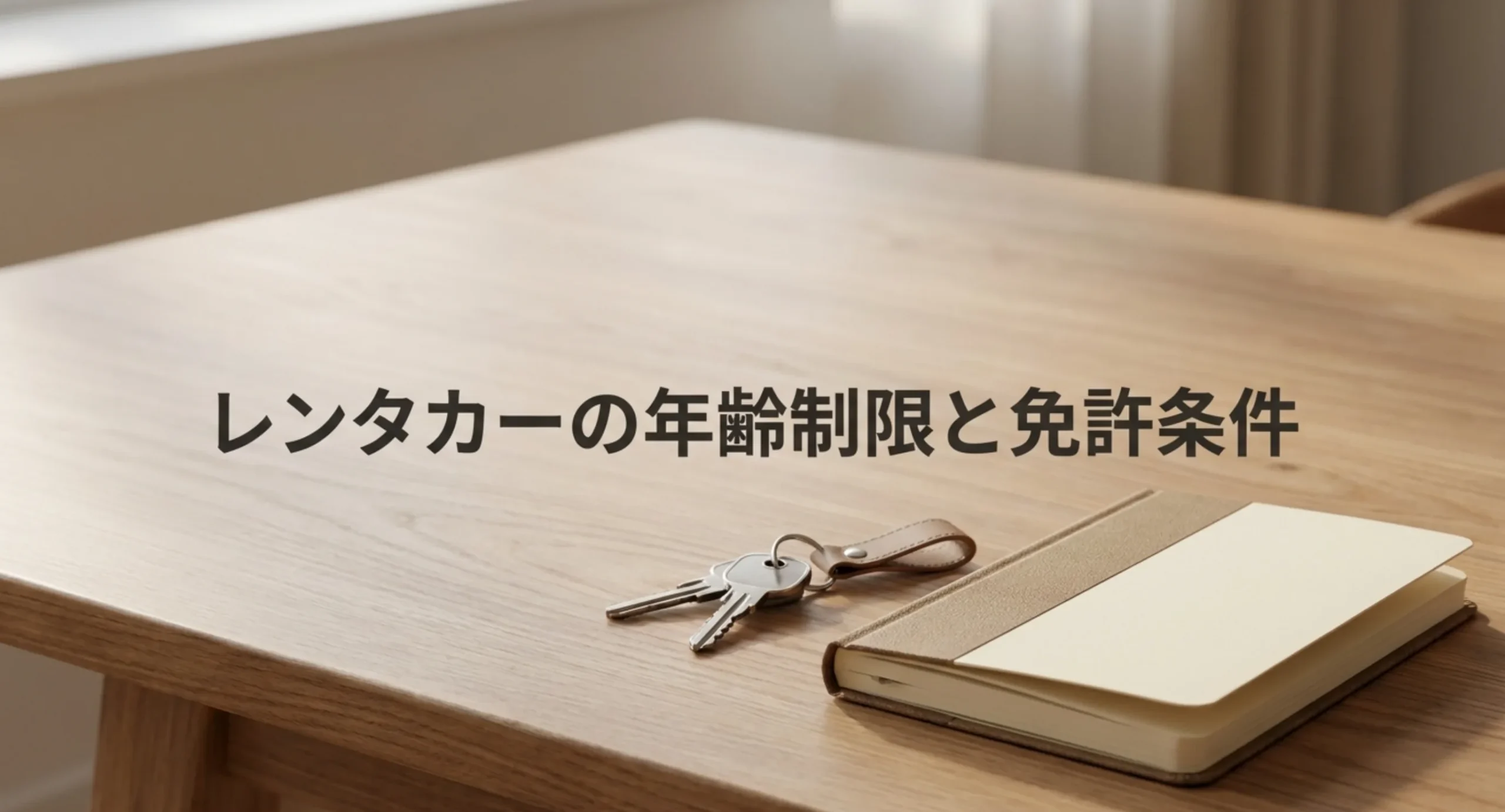 レンタカーの年齢制限と免許条件を解説する表紙スライド