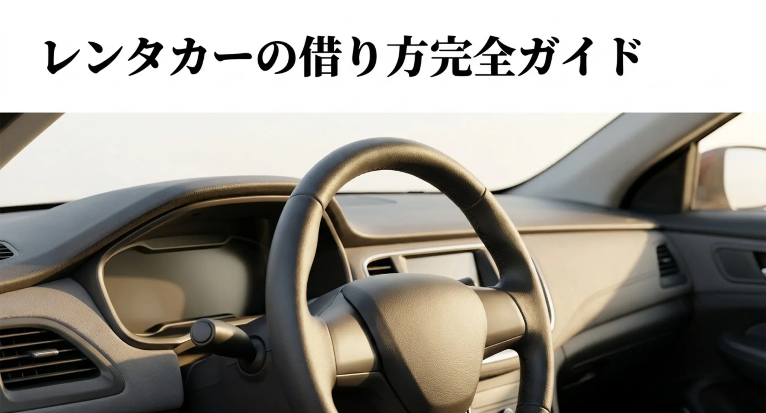 レンタカーの借り方を必要なものと当日の流れから解説する表紙スライド