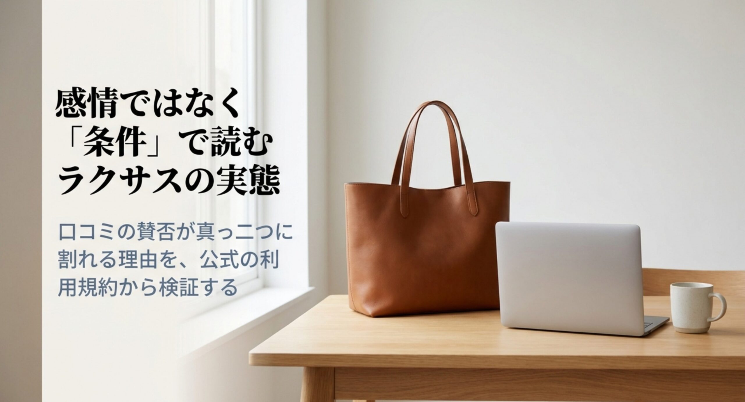 ラクサスの口コミの賛否が割れる理由を公式の利用規約から検証する記事のイメージ