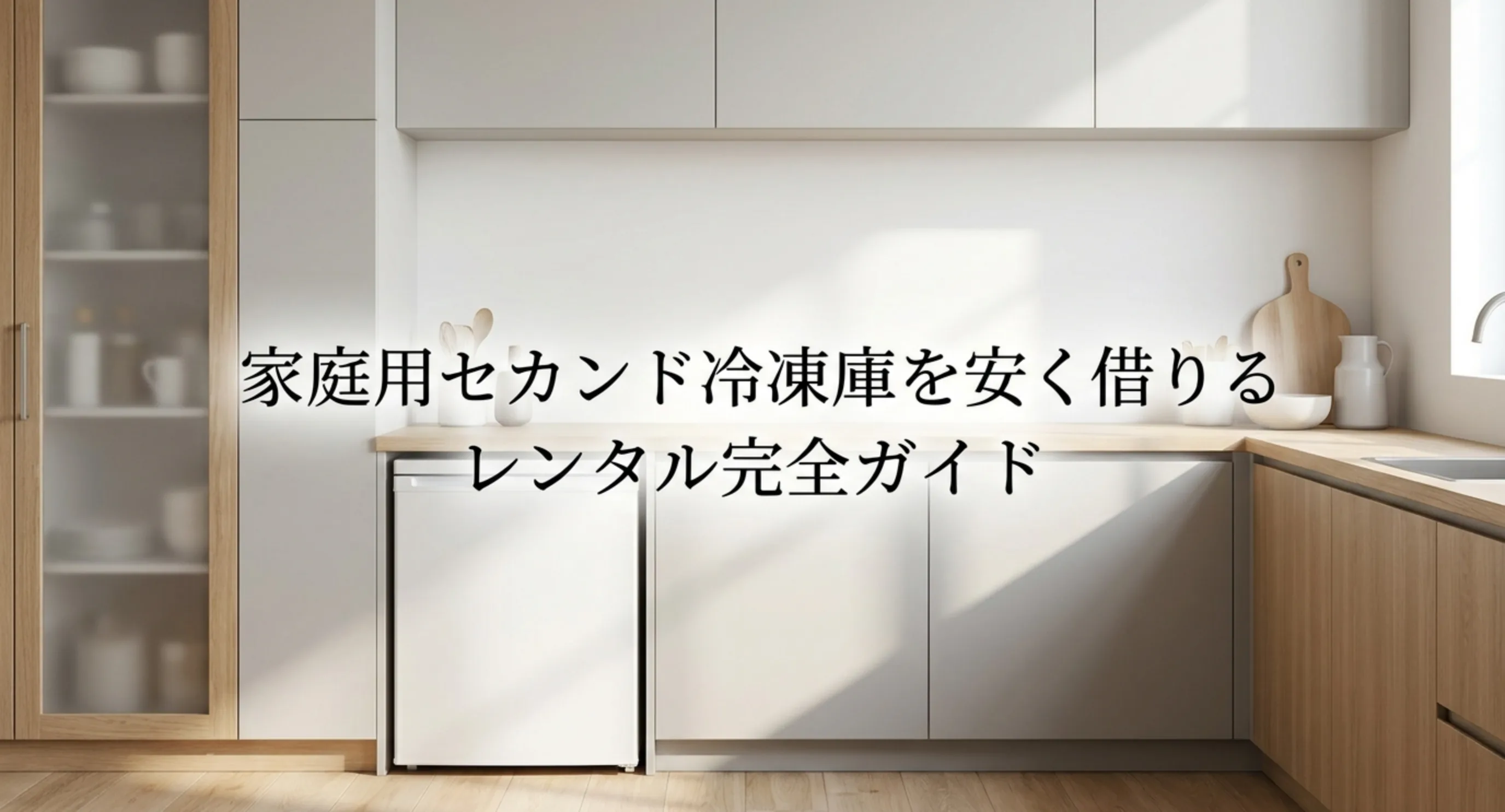 家庭用のセカンド冷凍庫をレンタルで用意するときの料金と条件をまとめた記事の表紙スライド