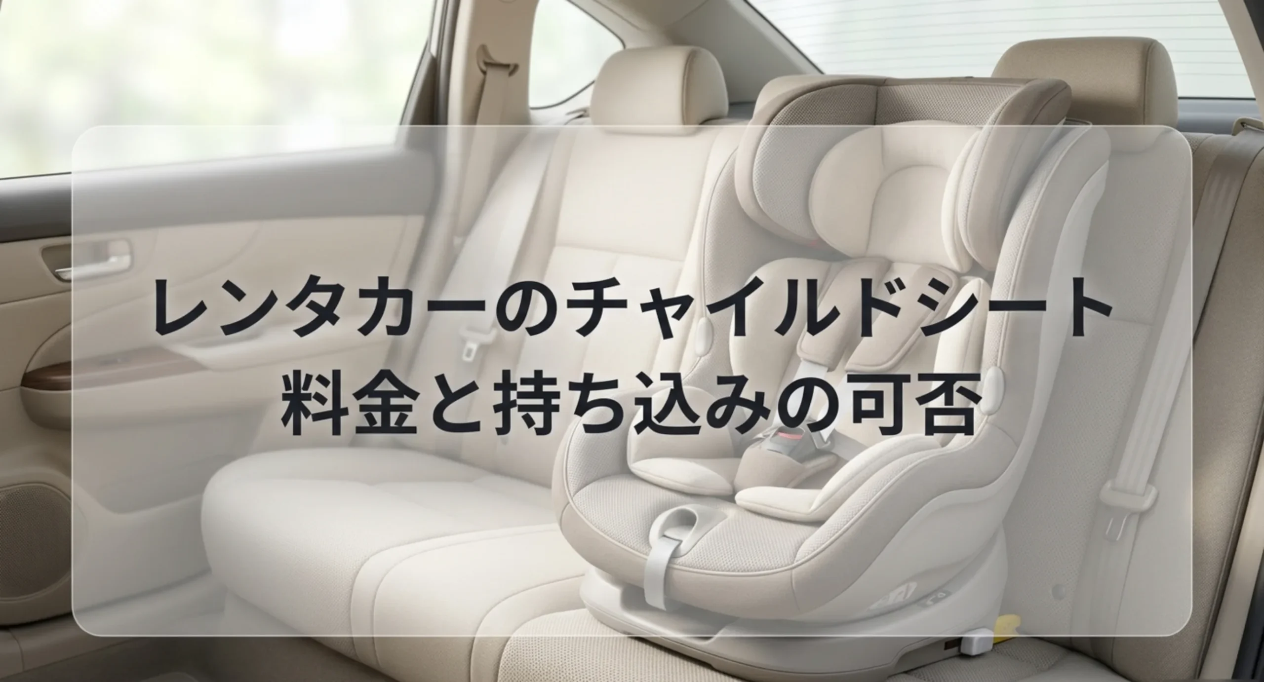 レンタカーのチャイルドシートの料金と持ち込みの可否をまとめた記事の表紙スライド