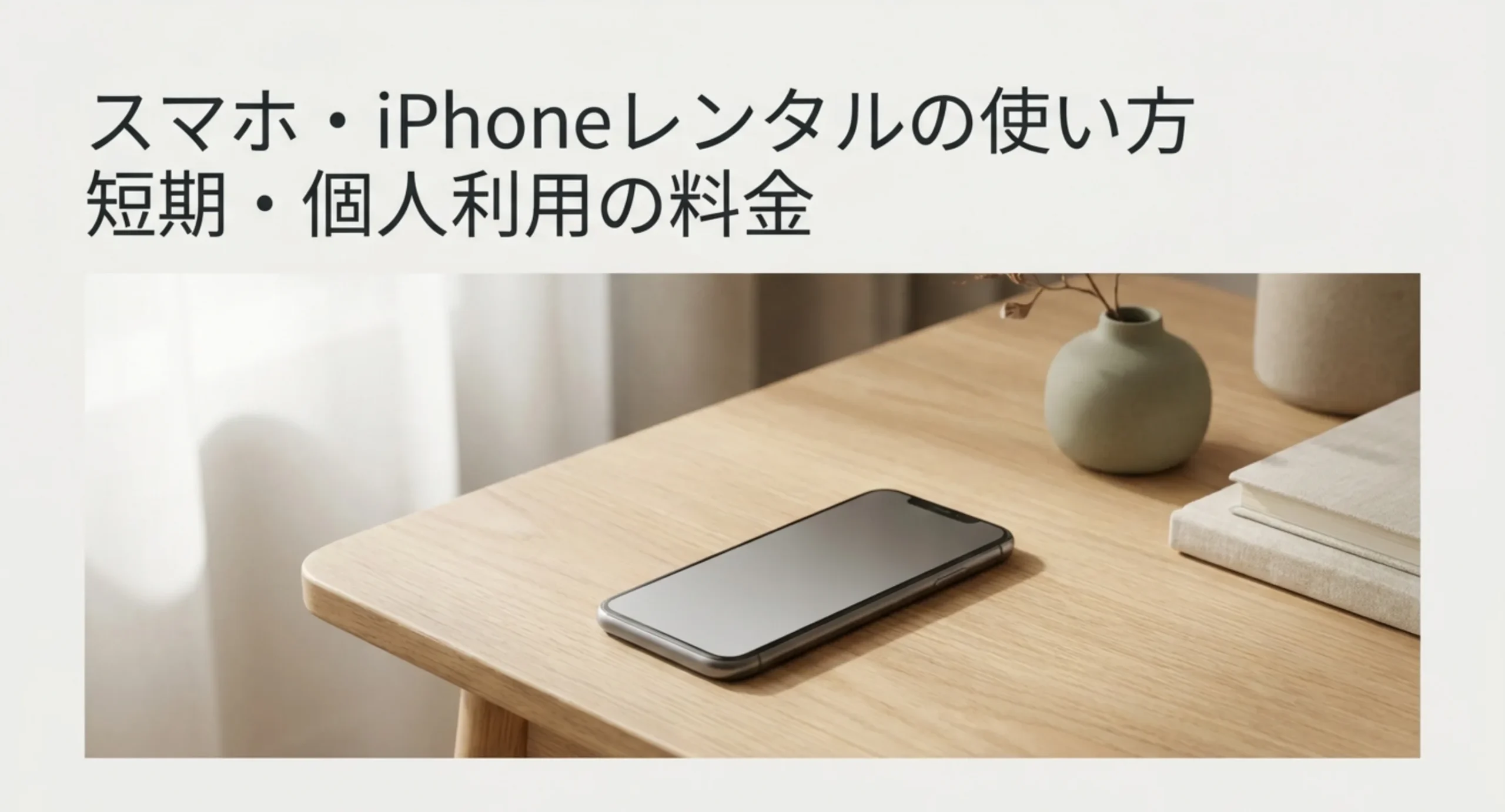スマートフォンを個人でレンタルするときの使い方と料金をまとめた記事の表紙スライド